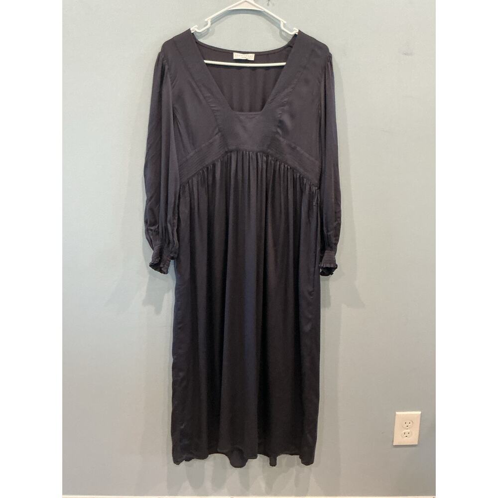 Neu Nomads Annika Dress Sz S Charcoal Grey Tencel Capsule Minimalist Sustainable - Picture 3 of 11